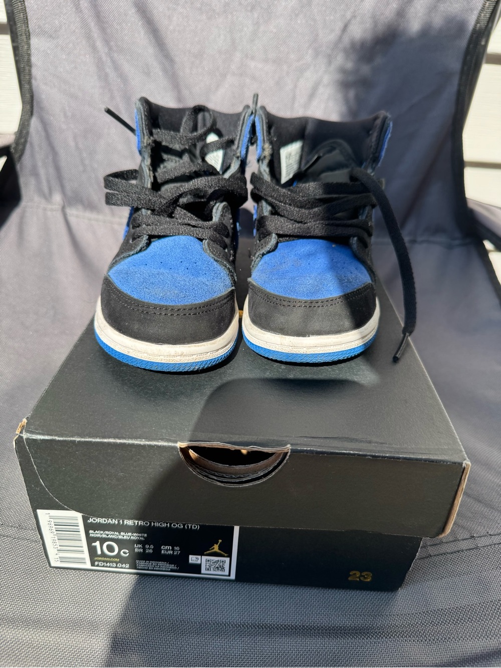 Jordan Kids High-Top Sneakers in Blue and Black